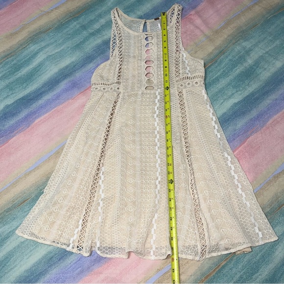 Free People Wherever You Go Mini Dress Ivory Size 4 - Picture 9 of 11
